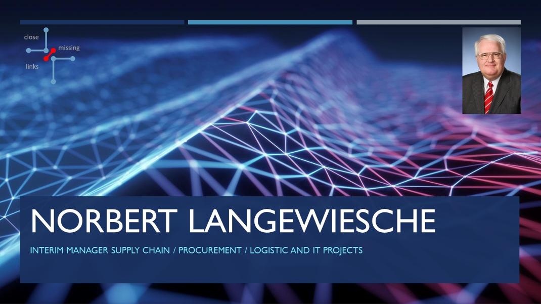 Norbert Langewiesche interim manager supply chain, procurement, logistic and IT projects