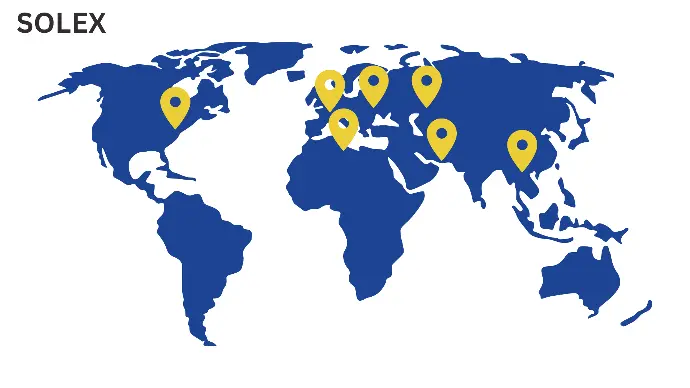map with pins 